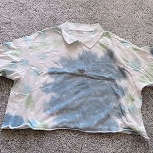 American Eagle Outfitters Pastel Tie-Dye Polo